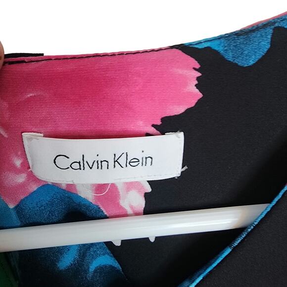 Calvin Klein Bright Floral Shell Blouse, XL - Picture 3 of 5